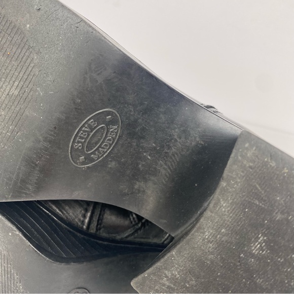 Steve Madden Vintage 90's Hott Leather Chunky Platform Ankle Boots - Picture 7 of 11